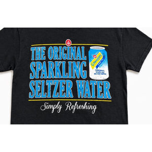 VTG 90’s Schweppes M Sparkling Seltzer Graphic Tee T-Shirt Black Logo USA Soda